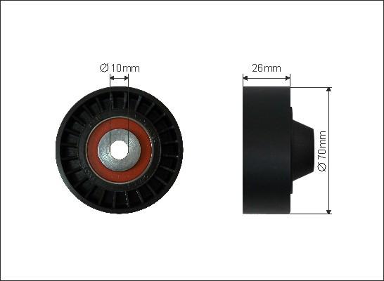 Caffaro 262-26 - Паразитна / водеща ролка, пистов ремък parts5.com