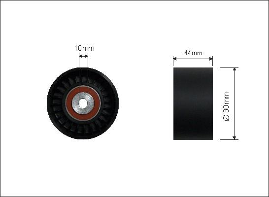 Caffaro 205-76 - Preusmerjevalni valj / vodilni valj, rebrasti jermen parts5.com