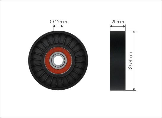 Caffaro 208-92 - Паразитна / водеща ролка, пистов ремък parts5.com