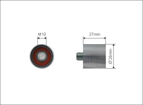 Caffaro 218-00 - Polea tensora, correa dentada parts5.com