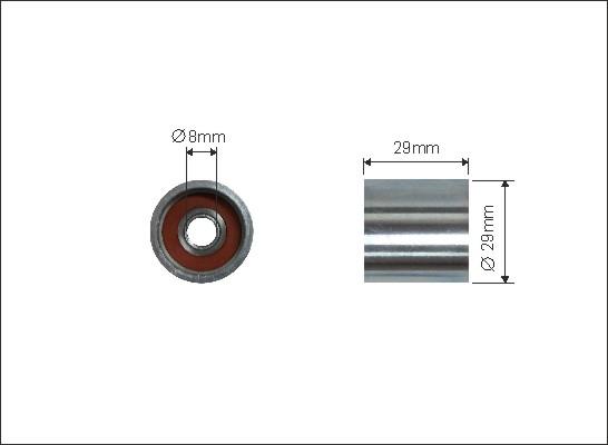 Caffaro 337-95 - Rolka napinacza, pasek rozrządu parts5.com