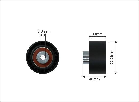 Caffaro 23-59 - Polea inversión / guía, correa distribución parts5.com