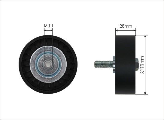 Caffaro 22-37 - Ohjainrulla, moniurahihna parts5.com