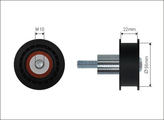 Caffaro 27-48 - Umlenk / Führungsrolle, Zahnriemen parts5.com