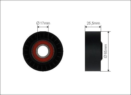 Caffaro 298-00 - Rola ghidare / conducere, curea transmisie parts5.com