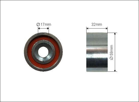 Caffaro 277-114 - Poulie renvoi / transmission, courroie de distribution parts5.com