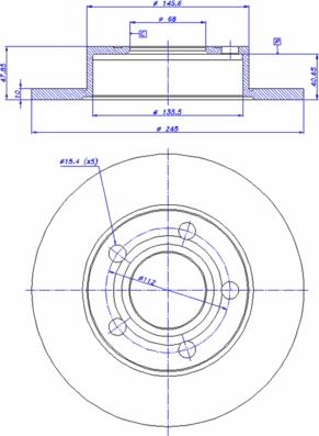 A.B.S. 16442 - Спирачен диск parts5.com