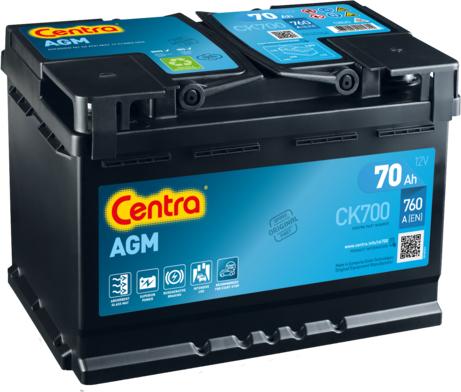 CENTRA CK700 - Стартерная аккумуляторная батарея, АКБ parts5.com