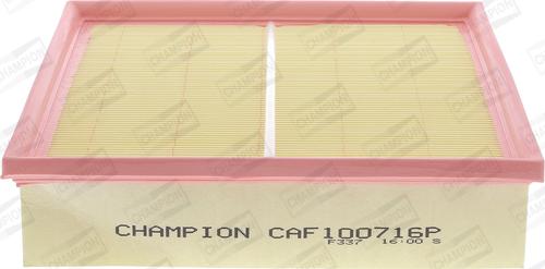 Champion CAF100716P - Воздушный фильтр parts5.com