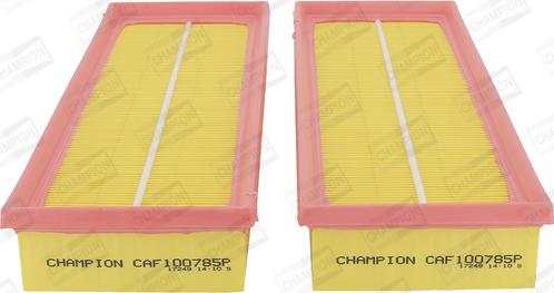 Champion CAF100785P - Filtr powietrza parts5.com