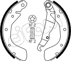 Cifam 153-309 - Set saboti frana parts5.com