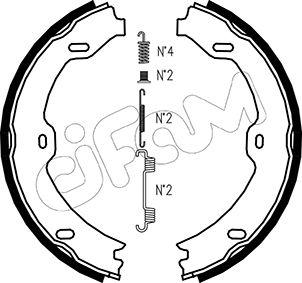 Cifam 153-243K - Fékpofakészlet, rögzítőfék parts5.com