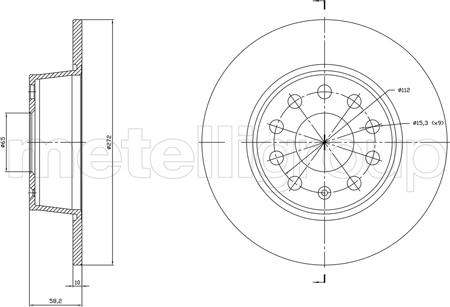 Cifam 800-1863C - Tarcza hamulcowa parts5.com