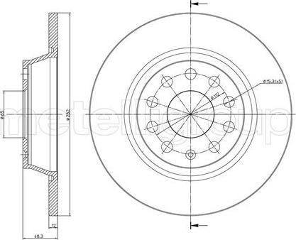 Cifam 800-852C - Tarcza hamulcowa parts5.com