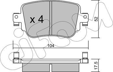 Cifam 822-980-0 - Set placute frana,frana disc parts5.com