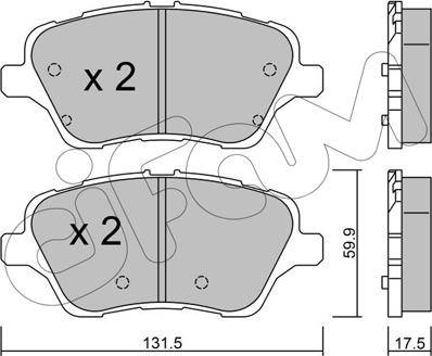 Cifam 822-976-0 - Brake Pad Set, disc brake parts5.com