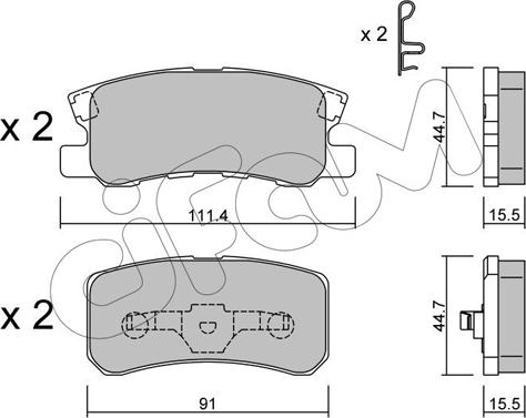 Cifam 822-400-0 - Piduriklotsi komplekt,ketaspidur parts5.com