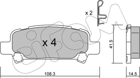 Cifam 822-414-0 - Kit de plaquettes de frein, frein à disque parts5.com