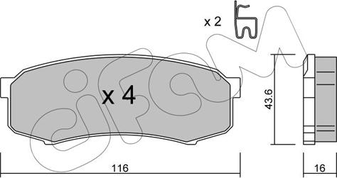 Cifam 822-432-0 - Fékbetétkészlet, tárcsafék parts5.com