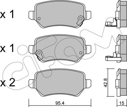 Cifam 822-542-0 - Brake Pad Set, disc brake parts5.com