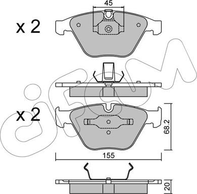 Cifam 822-558-4 - Set placute frana,frana disc parts5.com