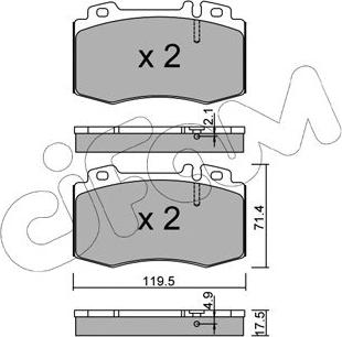 Cifam 822-563-5 - Brake Pad Set, disc brake parts5.com