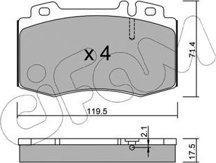 Cifam 822-563-0 - Brake Pad Set, disc brake parts5.com