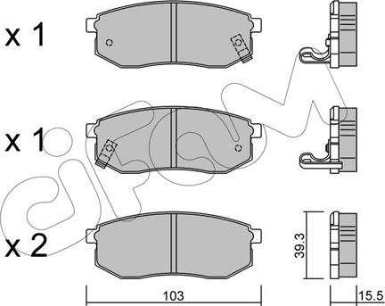 Cifam 822-514-0 - Set placute frana,frana disc parts5.com