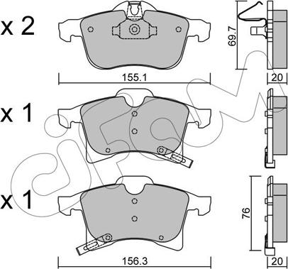 Cifam 822-539-0 - Brake Pad Set, disc brake parts5.com