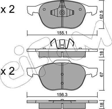 Cifam 822-534-0 - Тормозные колодки, дисковые, комплект parts5.com