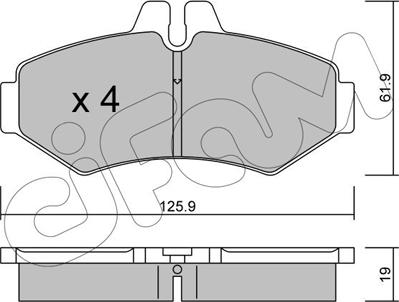 Cifam 822-572-0 - Piduriklotsi komplekt,ketaspidur parts5.com