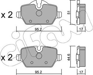 Cifam 822-641-0 - Juego de pastillas de freno parts5.com