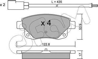 Cifam 822-681-0 - Set placute frana,frana disc parts5.com