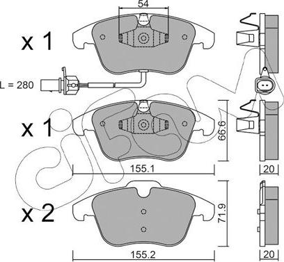 Cifam 822-675-2 - Juego de pastillas de freno parts5.com