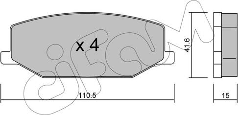 Cifam 822-097-0 - Komplet kočnih obloga, disk kočnica parts5.com