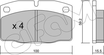 Cifam 822-044-0 - Brake Pad Set, disc brake parts5.com