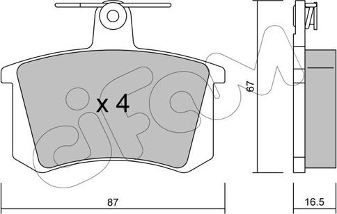 Cifam 822-048-0 - Kit de plaquettes de frein, frein à disque parts5.com