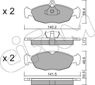 Cifam 822-077-0 - Kit de plaquettes de frein, frein à disque parts5.com