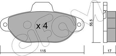 Cifam 822-159-1 - Komplet kočnih obloga, disk kočnica parts5.com