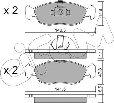 Cifam 822-156-1 - Komplet pločica, disk-kočnica parts5.com