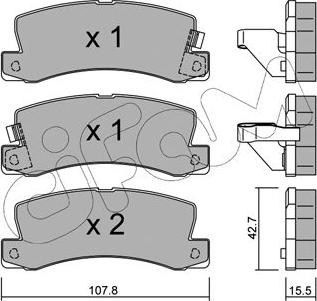 Cifam 822-161-0 - Fékbetétkészlet, tárcsafék parts5.com