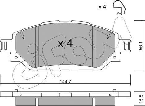 Cifam 822-1090-0 - Fren balata seti, diskli fren parts5.com