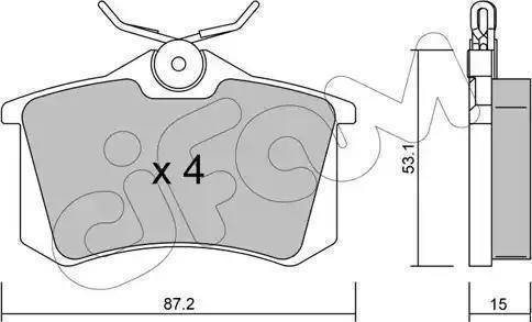 Remsa 0263.15 - Σετ τακάκια, δισκόφρενα parts5.com