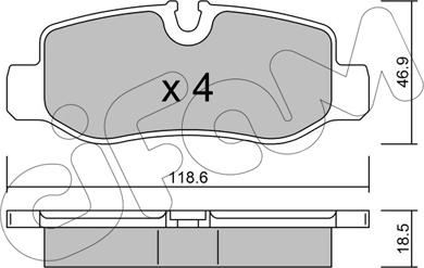 Cifam 822-1023-0 - Fékbetétkészlet, tárcsafék parts5.com