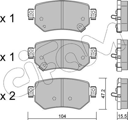 Cifam 822-1159-0 - Set placute frana,frana disc parts5.com