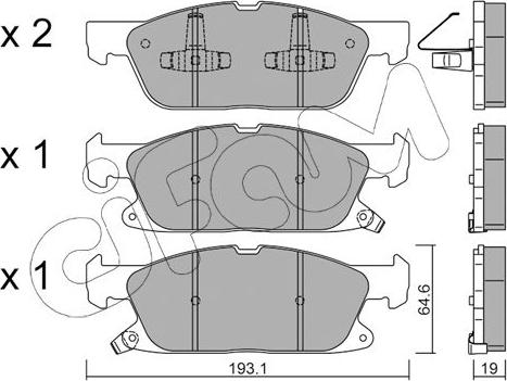 Cifam 822-1117-0 - Set placute frana,frana disc parts5.com