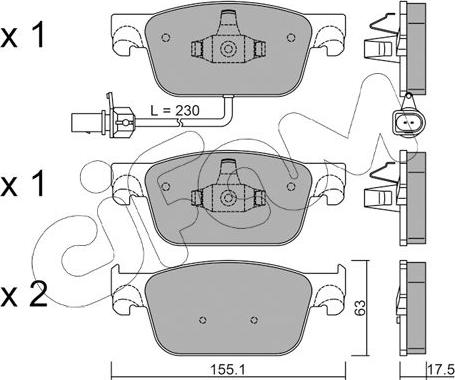 Cifam 822-1125-0 - Set placute frana,frana disc parts5.com