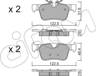 Cifam 822-1121-0 - Brake Pad Set, disc brake parts5.com