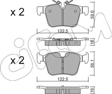 Cifam 822-1122-0 - Komplet pločica, disk-kočnica parts5.com