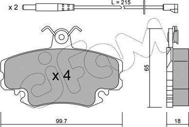 Cifam 822-120-0K - Sada brzdových destiček, kotoučová brzda parts5.com